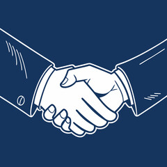 Fototapeta premium Illustration of business handshake for partnership agreement deal success cooperation and collaboration concept