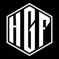 HGF letter design. HGF letter technology logo design on a Black background. HGF Monogram logo design for an entrepreneur and business	