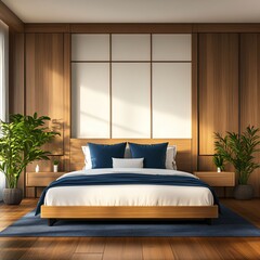 Modern Cozy Bedroom with Natural Light and Stylish Decor Elements