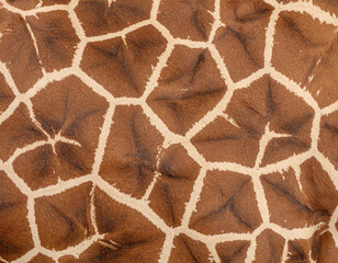 Realistic giraffe fur skin mosaic pattern texture
