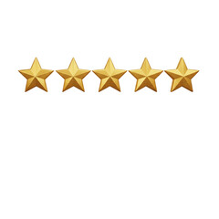 Five star quality rating for customer reviews