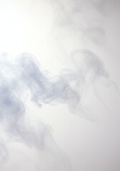 Abstract White Smoke Swirls on Light Background for Artistic or Creative Design