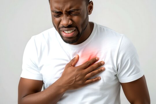 x-default Man suffering from chest pain