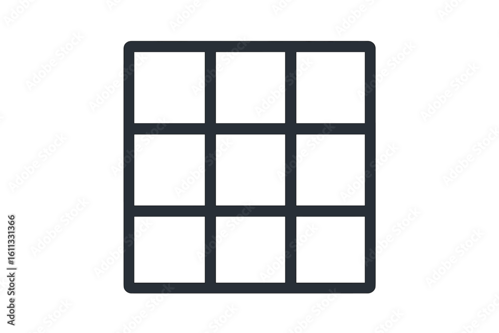 Poster grid icon vector for user interface design. layout symbol for app menu, gallery view or web button. 
