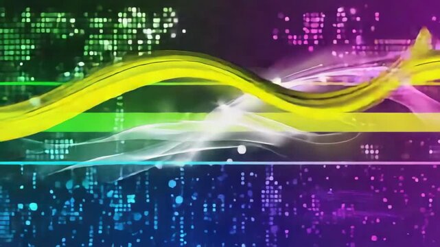 Looping animation of funky abstract paint patterns in vivid color motion