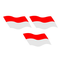 Indonesia national flag, vector, art, ornament, design.