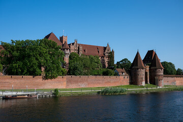 Fototapeta premium Malbork Castle in Poland,the largest park Stone Castle in the world