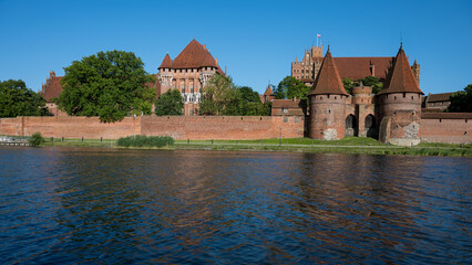 Malbork Castle in Poland,the largest park stone castle in the world
