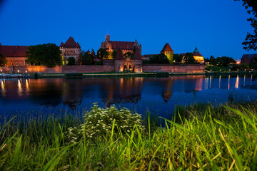 Malbork Castle in Poland,the largest park stone castle in the world