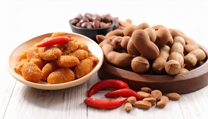 Fototapeta premium assorted tamarind sweets with chili n spicy sweet