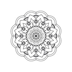 Geometric Mandala Vector | Abstract Symmetrical Tattoo & Wall Decor Design