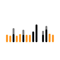 minimalist illustration of an audio icon and frequency wave, ideal for music and audio-related design projects