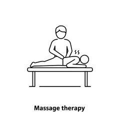 Fototapeta premium Massage therapy session with a practitioner assisting a patient on a treatment table
