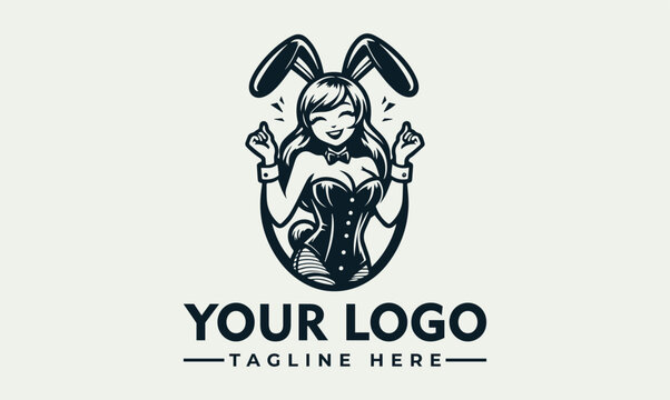 A smiling woman in a bunny costume, giving a gesture of excitement.