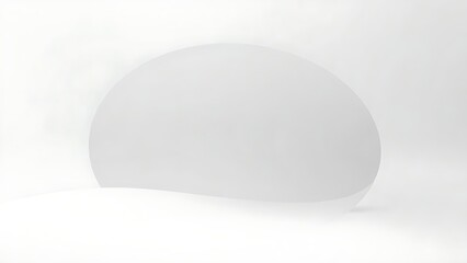 Ultra-minimalist white abstract surface with concave shapes, glowing softly in a futuristic design.