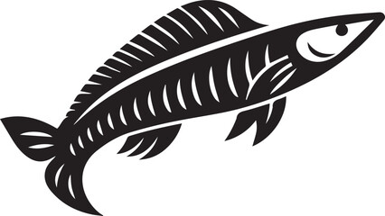 Minimal Black Fish Logo Vector &ndash; Silhouette Icon for Seafood and Fishing Brand Design