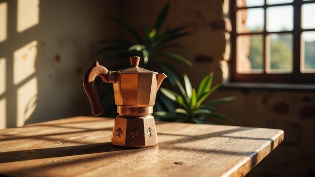 Exquisite display of coffee pot