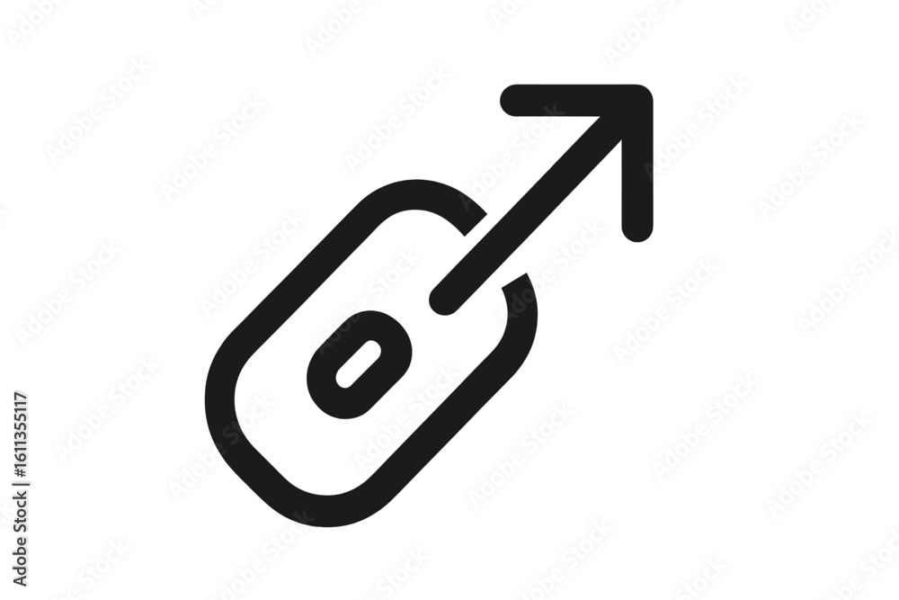 Poster external link icon vector symbol arrow pointing outward website navigation ui interface element tran
