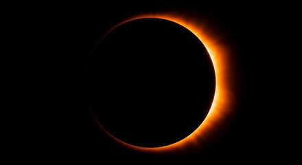 Breathtaking Solar Eclipse: Ring of Fire in Dark Sky