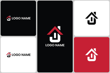 Creative Home Logo Featuring Letter J