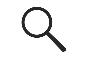 Search icon magnifying glass vector symbol transparent background. UI interface element web design. Zoom find lookup discovery investigation explore tool symbol