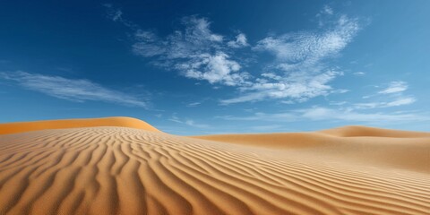 Naklejka premium Vast endless desert under blazing sun
