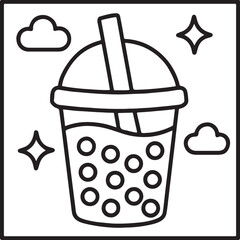 Cozy Moments Bold Line Coloring Page – Relaxing Hygge-Inspired Illustration