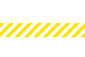 Yellow black caution tape seamless vector pattern with diagonal hazard stripes, industrial safety barrier for construction zones, roadwork danger cordon, warning line background
