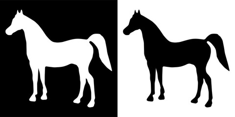 horse icon vector, silhouette icon