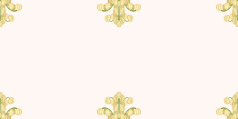 Seamless watercolour and unique floral pattern background for covers, notes, banner. Soft backgrounds colour. Watercolour art work. Flower stalk. Colourful flower. Summer Spring.