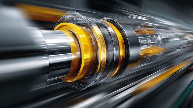 Dynamic Scene of Hydraulic Machinery in Operation with Motion Blur