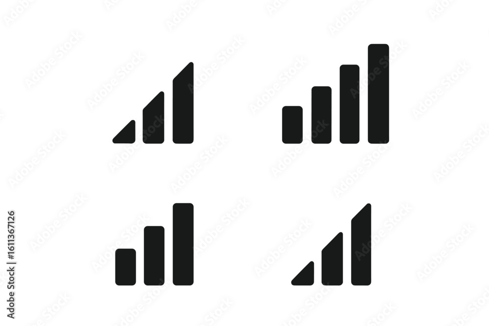 Poster wireless network signal flat icons set. wifi, cellular and bluetooth connection status indicators. m