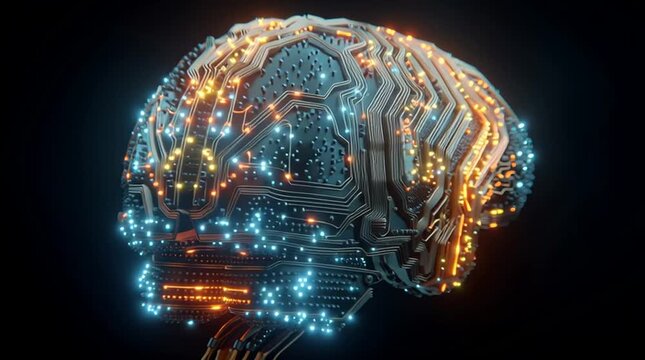 L'intelligence artificielle avec un cerveau en circuit imprim&eacute;