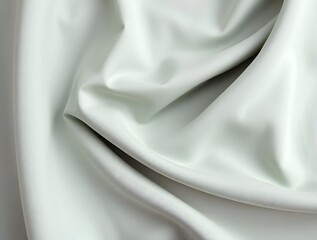 Obraz premium Pale Green Fabric Texture Elegant Draped Material Background for Design Projects