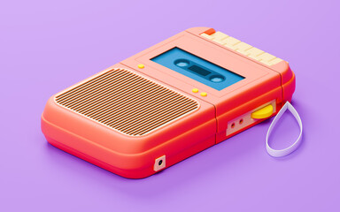 cassette retro recorder bright
