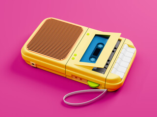 cassette retro recorder bright