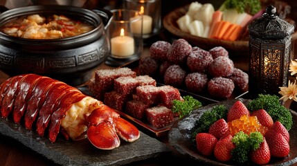 Traditional Japanese Seafood Banquet with Shabu and Communal Dining