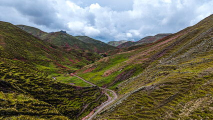 Red valley in Peru