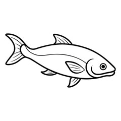 Simple outline drawing of a fish