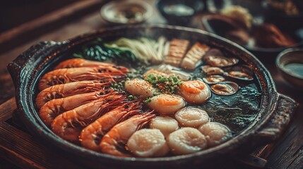 Vibrant Seafood Platter Arrangement with Fresh Ingredients and Details