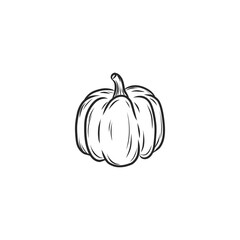 Pumpkin Simple Hand-Drawn Illustration, Perfect for Autumn and Harvest Themes