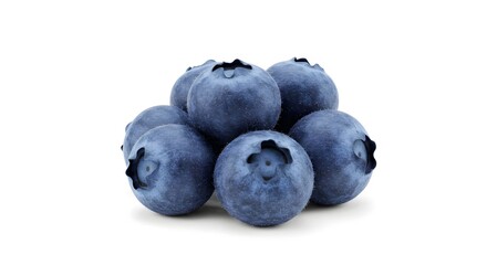blueberries isolated on white background,Fresh blueberries piled, vibrant and plump superfood berries, perfect for healthy eating