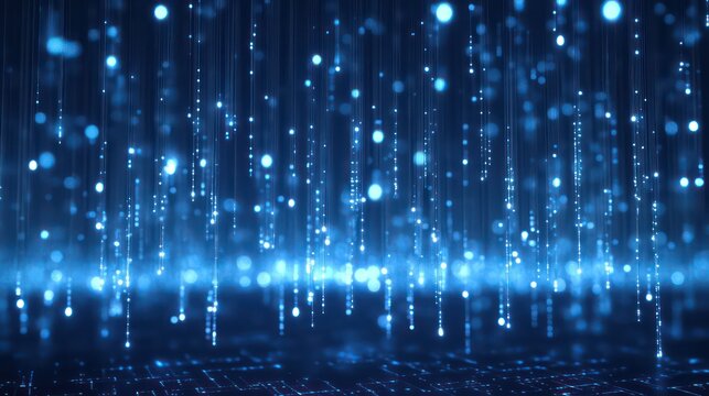 Animated background with light blue hues and real-time digital money transfers