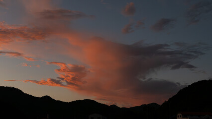 夕雲のグラデーション
