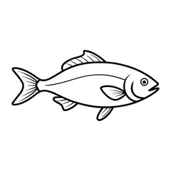 Simple outline drawing of a fish