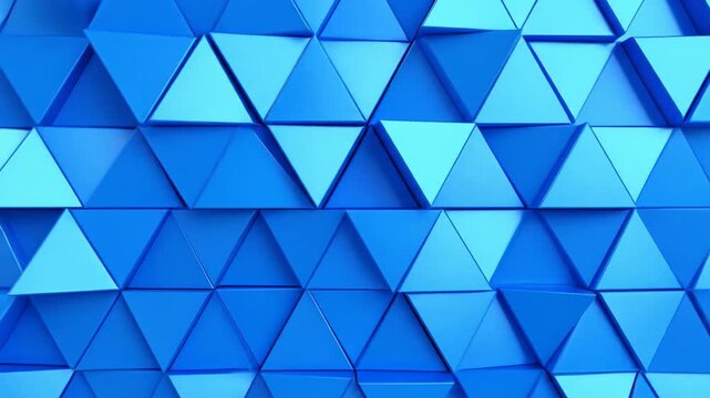 Abstract Blue Triangle Pattern Background