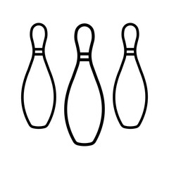Fototapeta premium bowling stock vector icon white on background