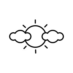  clouds cover the sun icon white on background