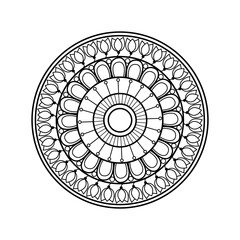 "Elegant Hand-Drawn Mandala Design | Intricate Floral and Geometric Pattern | Vector Line Art"

