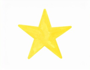 手書き風　イラスト　星　黄色